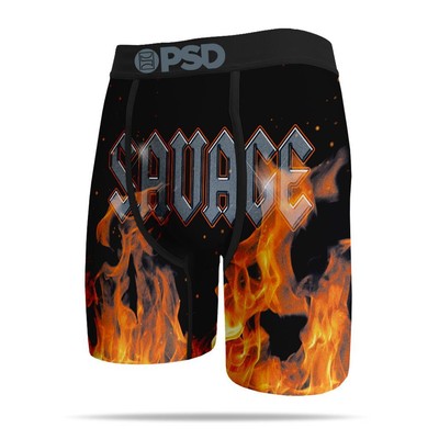 

Мужские трусы-боксеры PSD, черные Savage Flames, Black/orange