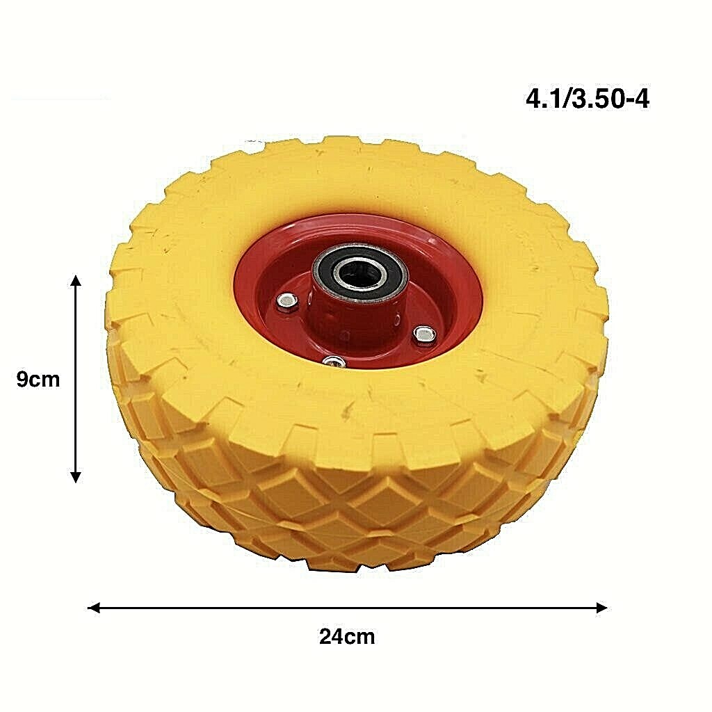 Ruota Ruotino in Gomma per Carriola Carrello con Cuscinetto 4.1/3.50-4 Hmj