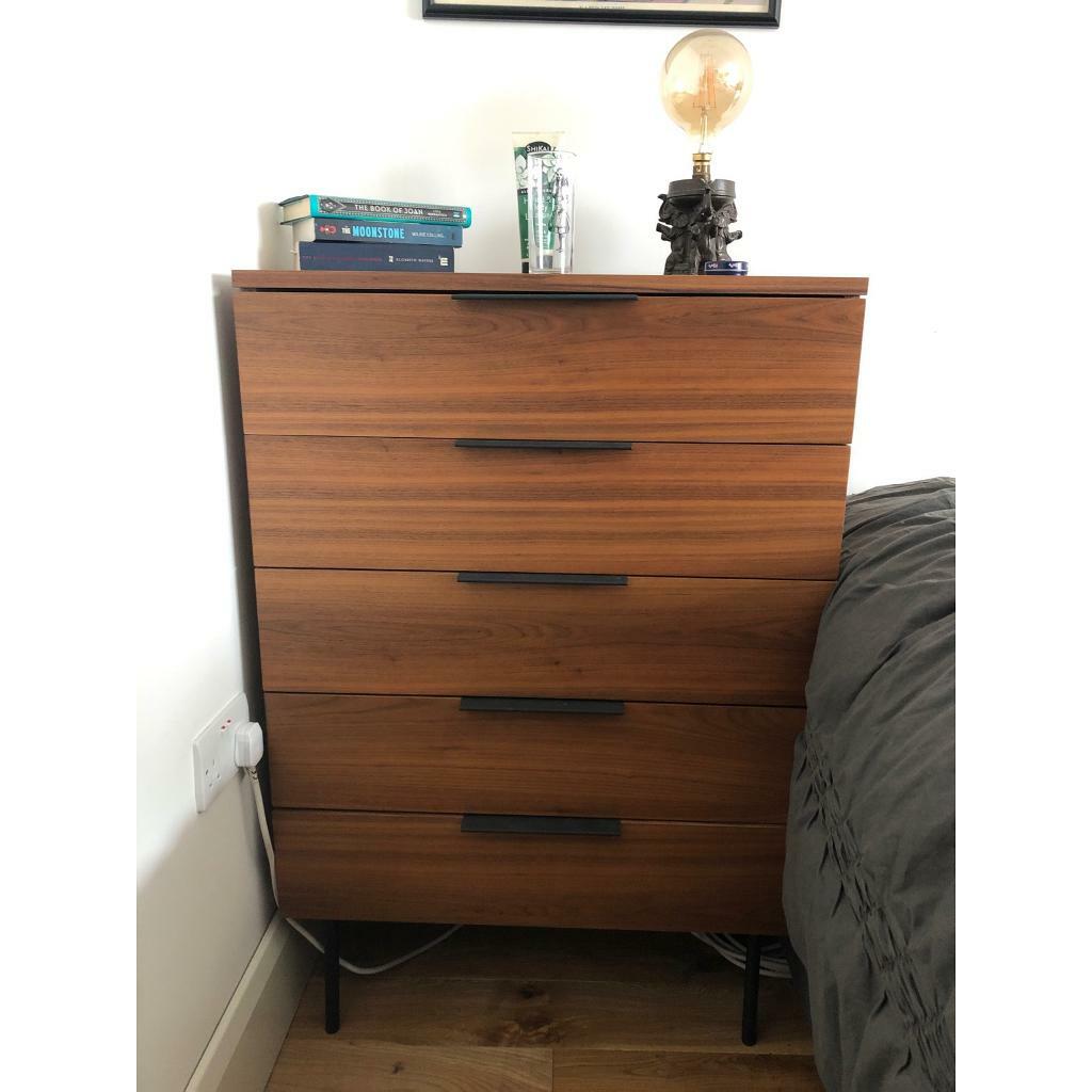 Pair Of Dwell Antwerp 5 Drawer Chests For Sale In Finsbury Park