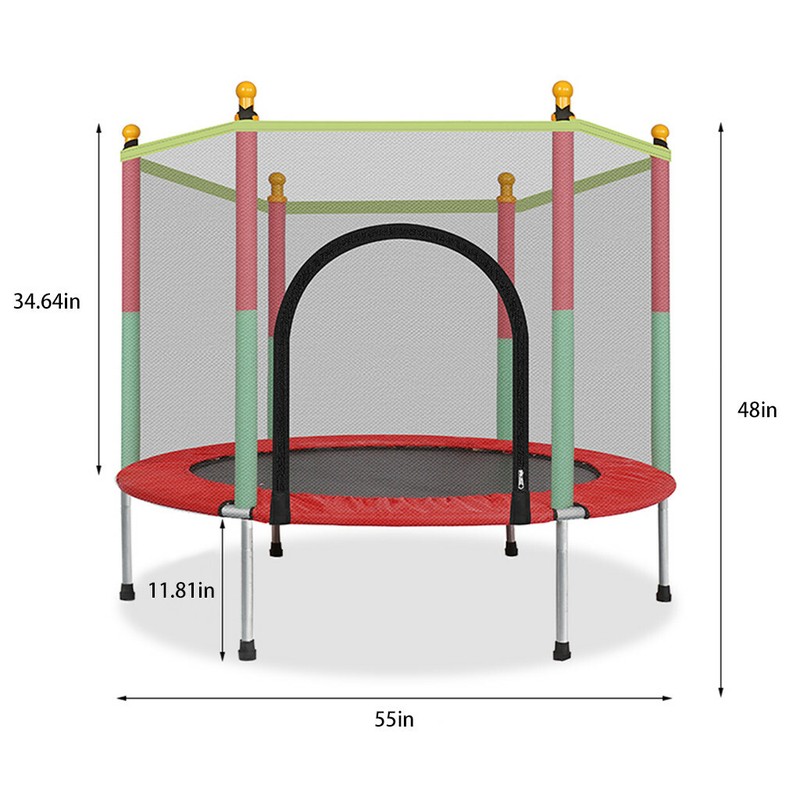 6FT Outdoor Trampoline Combo Bounce Jump Safe Enclosure Net W/Spring