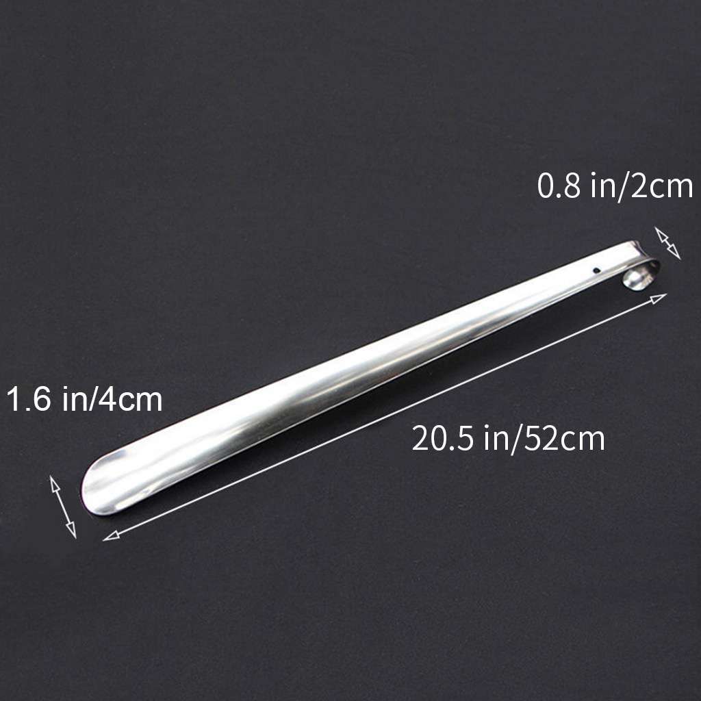 6"-21" Stainless Steel Extra Long Handle Shoe Horn Handled Metal Shoehorn Horns
