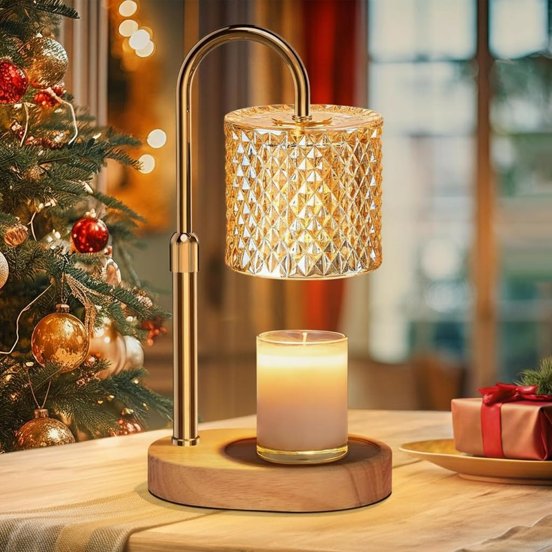 Candle Warmer Lamp, Candle Warmer with Timer and Dimmer, Adjustable Height Elect