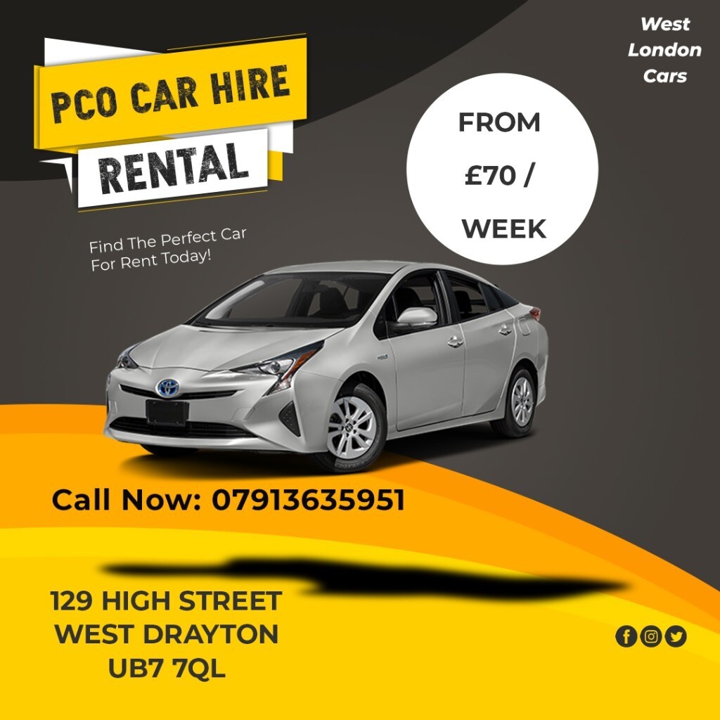 PCO CAR RENT / Private HIRE * TOYOTA PRIUS UBER FREENOW