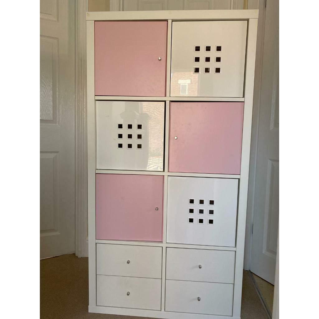 Pink and white ikea kallax storage unit in Gorleston, Norfolk Gumtree