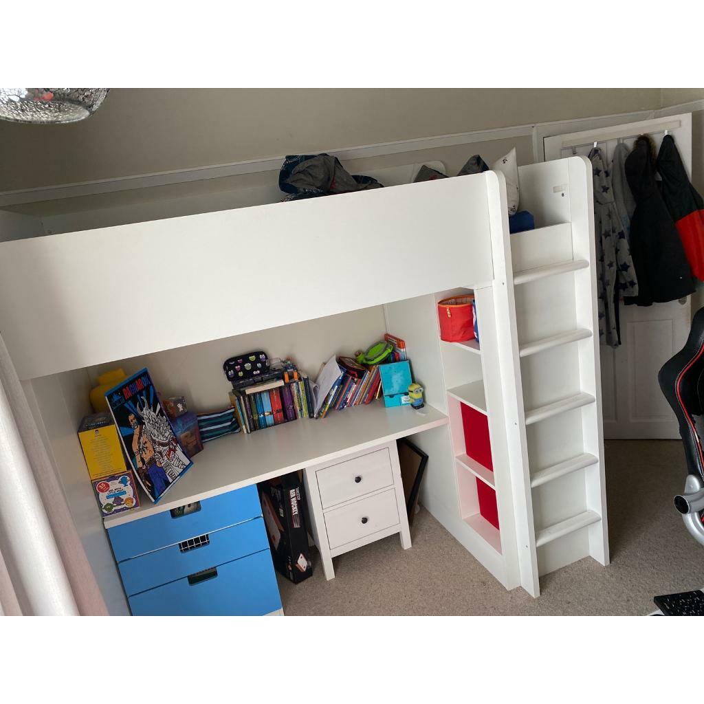 Ikea Stuva Bed High Sleeper White Blue In Cleethorpes