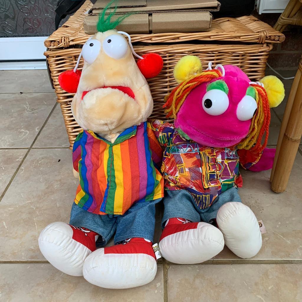 Zig and Zag Big Breakfast TV Show Plush 18” Puppets 1993 in Bury St Edmunds, Suffolk Gumtree