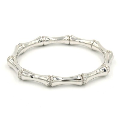 gucci white gold bangle
