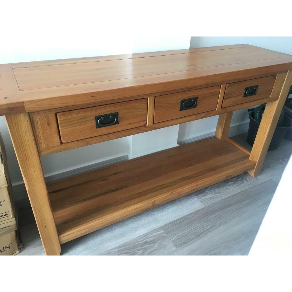 Solid oak console table in Glasgow Gumtree