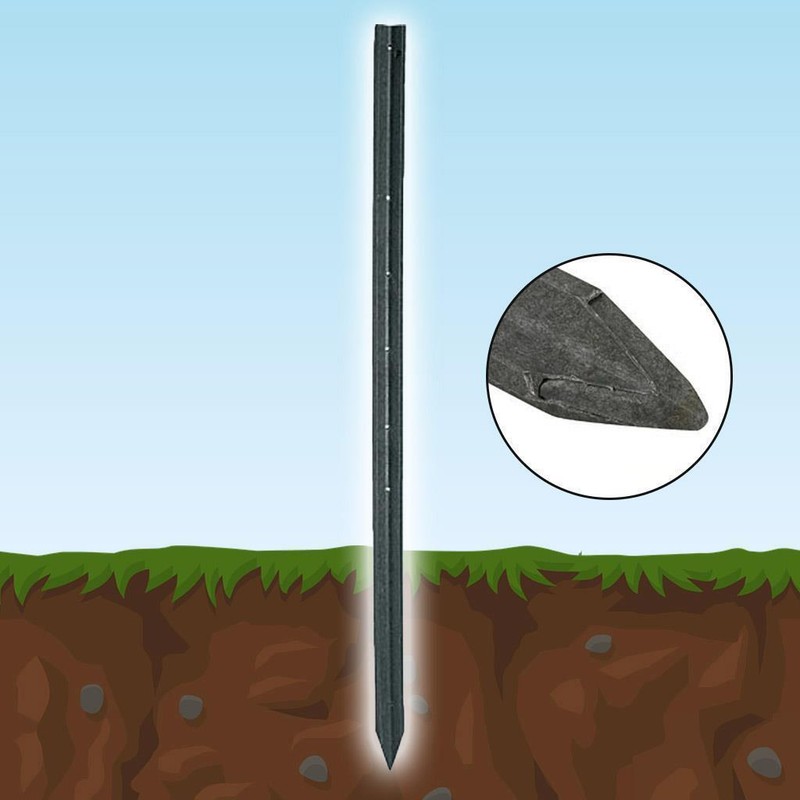 Recyclingpfahl Zaunpfahl Weidezaunpfahl Kunststoffpfahl Bis 225cm Vierkant Rund