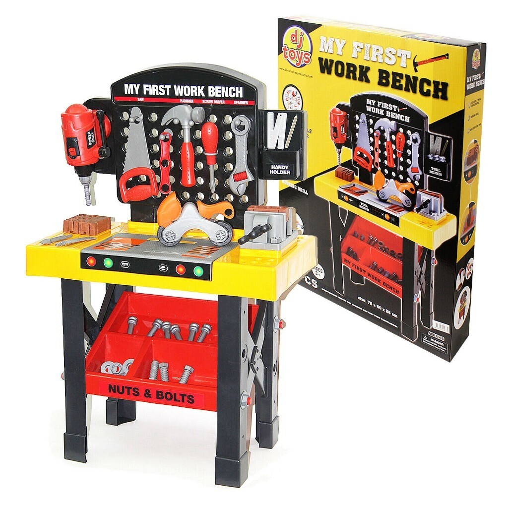 Kids Tool Bench Toy Workbench 35 Piece Building Work Hammer Working