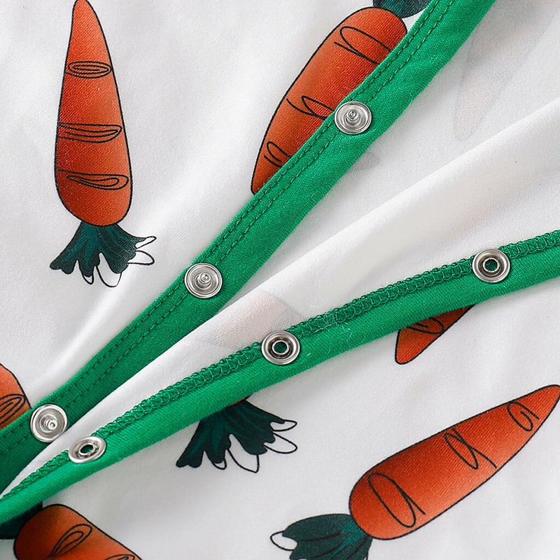 Newborn Baby Kid Boy Girl Easter Carrot Romper Jumpsuit Rabbit Ears Hat Outfits