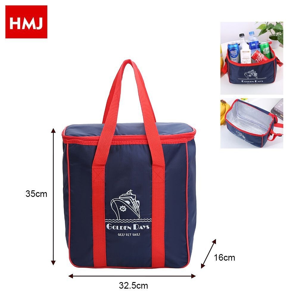 Borsa Termica 35x32x16Cm Frigo Borsetta Porta Alimenti Pranzo Spiaggia Mare hmj