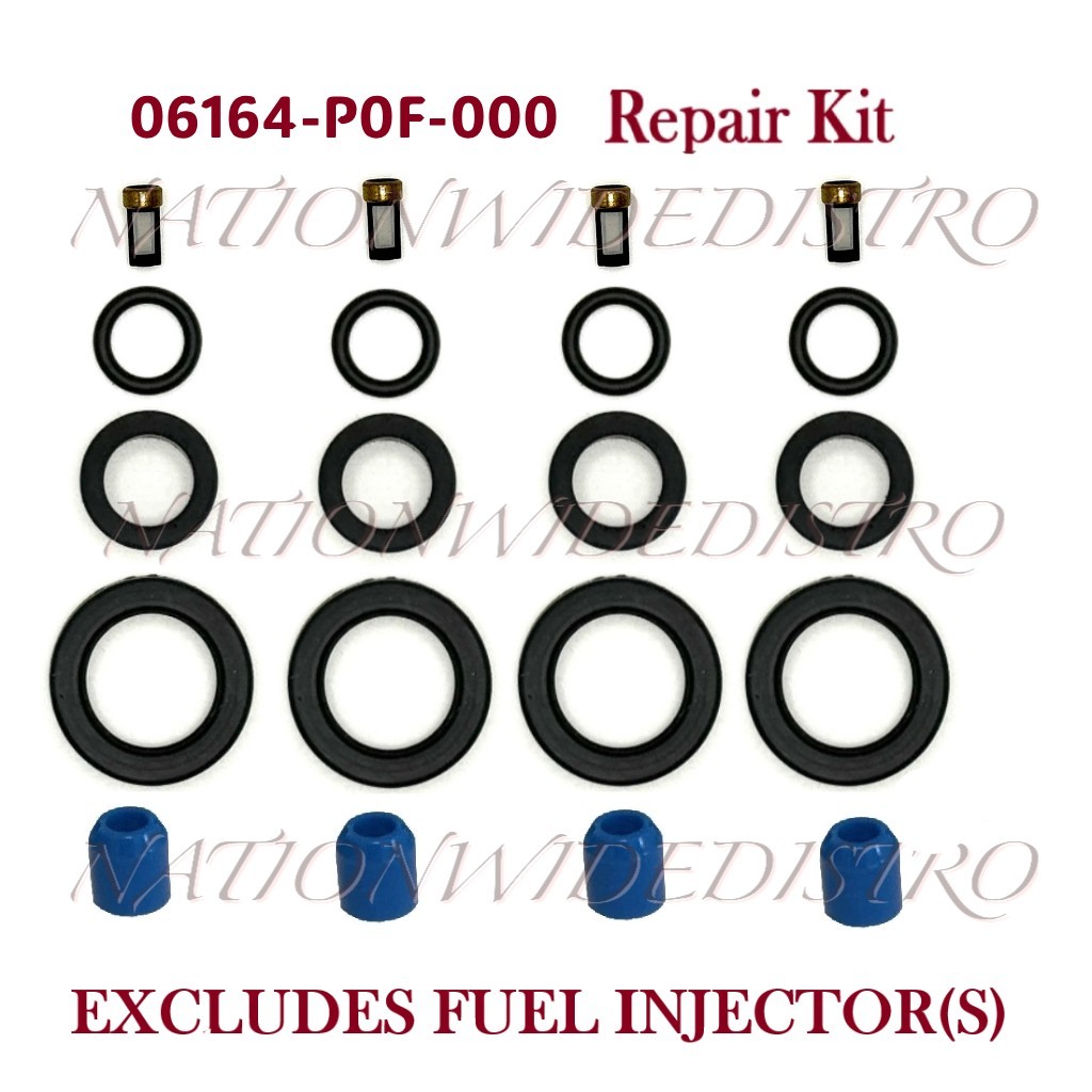 4x Fuel Injector Repair Kits For 1993-1996 Honda Prelude 2.2 I4 06164-P0F-000