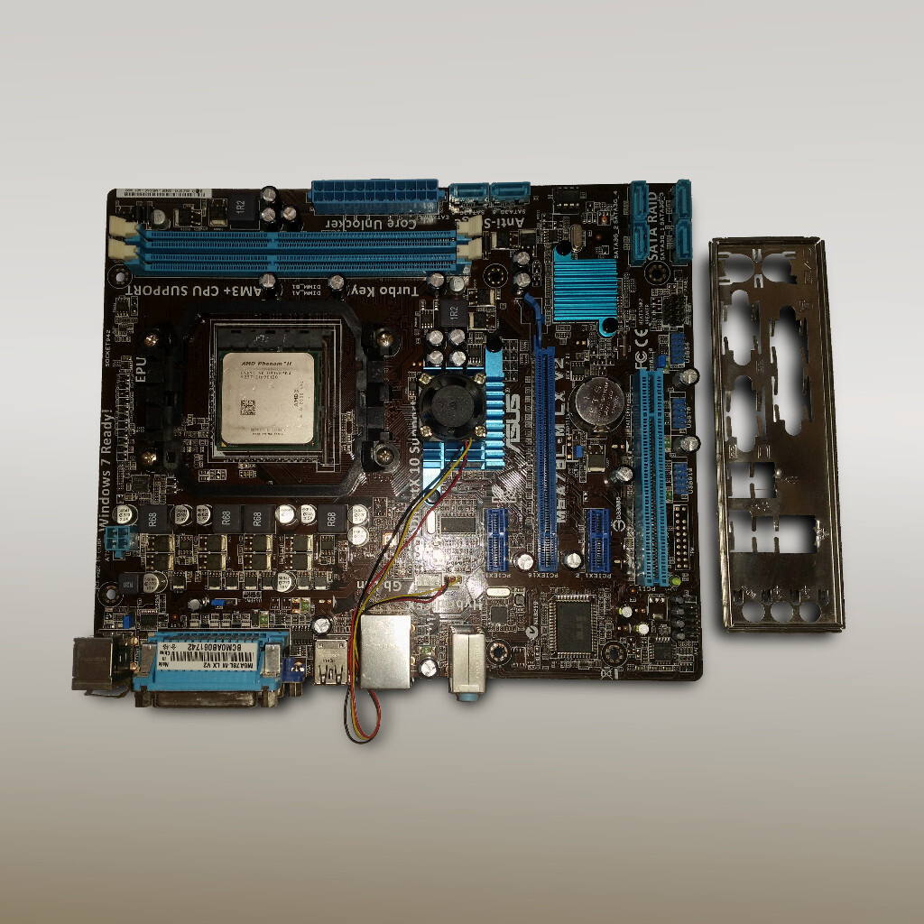 Asus AM3+ socket motherboard + CPU aftermarket cooler WARRANTY in