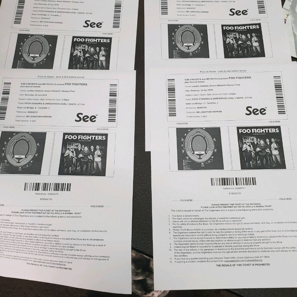 Foo fighters tickets in Southsea, Hampshire Gumtree