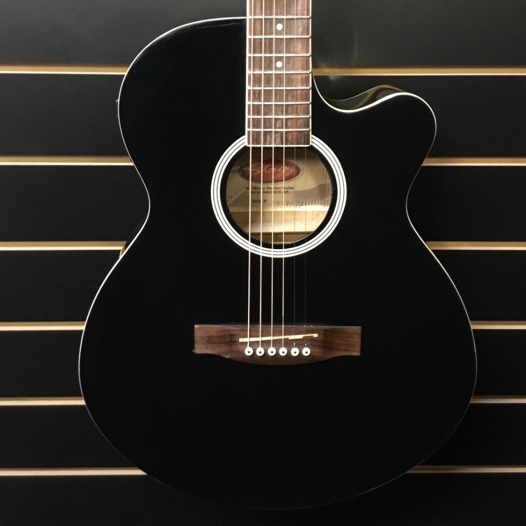 Stagg SW206CE Electro Acoustic Guitar Black in Chesterfield