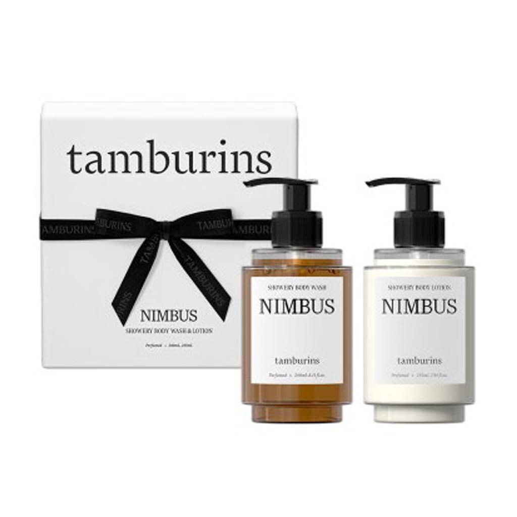 TAMBURINS タンバリンズ  WASH ＆ LOTION TAMBURINS Showery Body Wash 240ml & Lotion 235ml Nimbus
