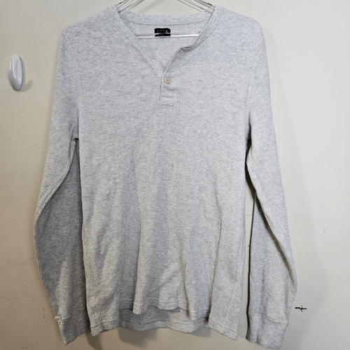 J. Crew Long Sleeve Waffle Knit Two Button Thermal Henley