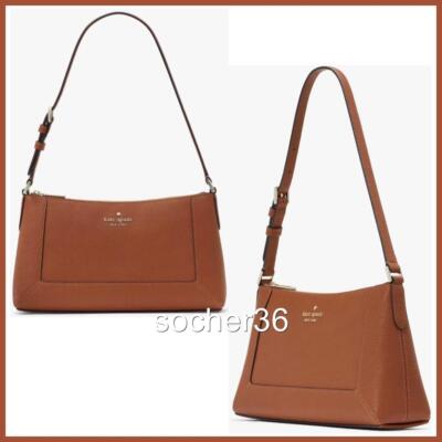 KATE SPADE LENA SMALL PEBBLED LEATHER SHOULDER BAG WARM