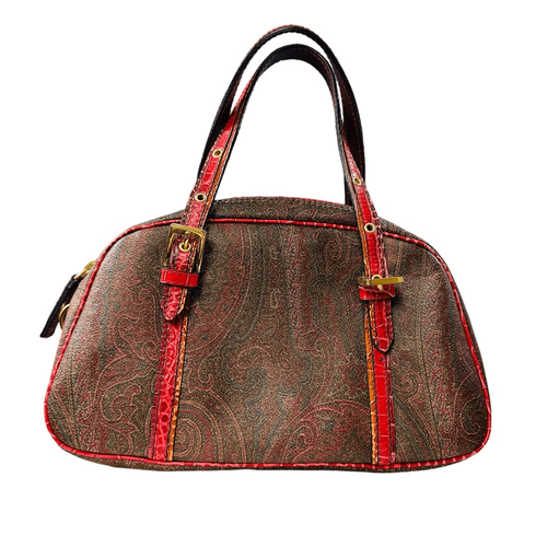 ショルダーバッグ・ポシェット Etro Paisley Pattern Shoulder Bag With Leather Accents Etro - Paisley print mini shoulder bag brown - The Corner