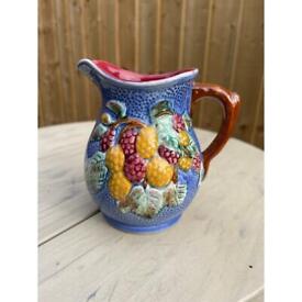 image for Vintage Shorter and Son Staffordshire fruit patterned jug.