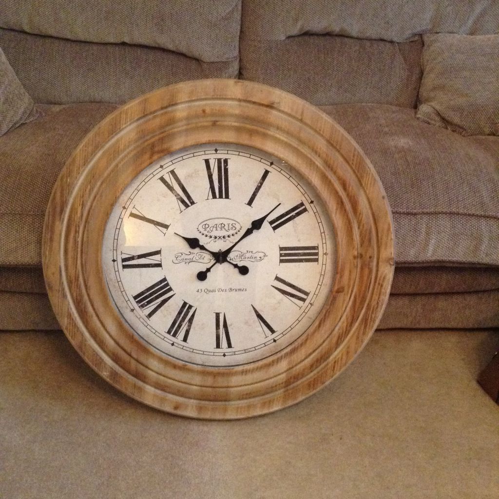Large oak framed shabby chic wall clock, brand new! in Southampton
