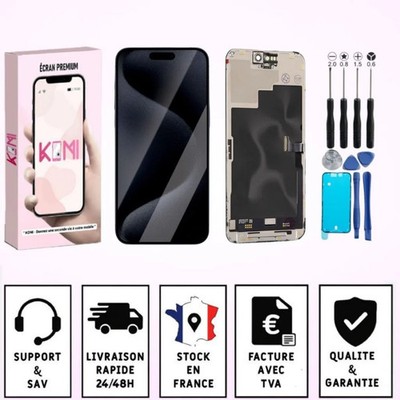 Ecran Pour iPhone 15 PLUS OLED +Outils +Adhésif Noir