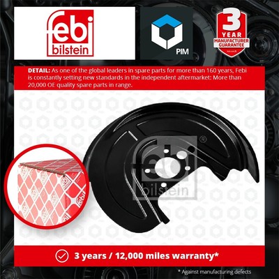 Brake Disc Splash Panel Rear Left 174242 Febi Guard Plate 1J0615609 Quality New