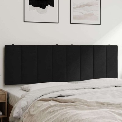 vidaXL Headboard Cushion "Hanko" Black 152 cm Queen Velvet