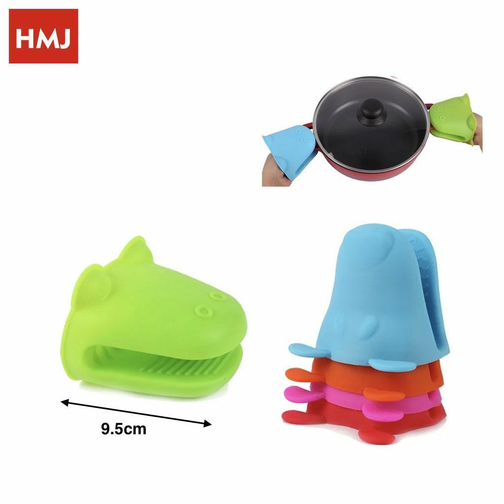 Set 12 Pezzi Presina in Silicone Animali Colorati Presa Guanto Forno Cucina hmj