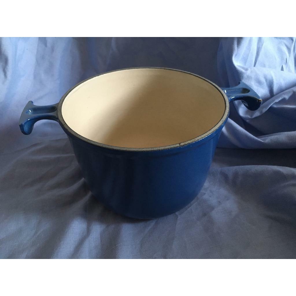 Vintage Le  Creuset Enzo Mari  cast iron pot blue in New 