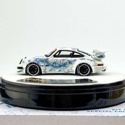 PGM 1:64 Scale White Dragon RWB 964 Luminous Sports Diecast Metal Car Collection