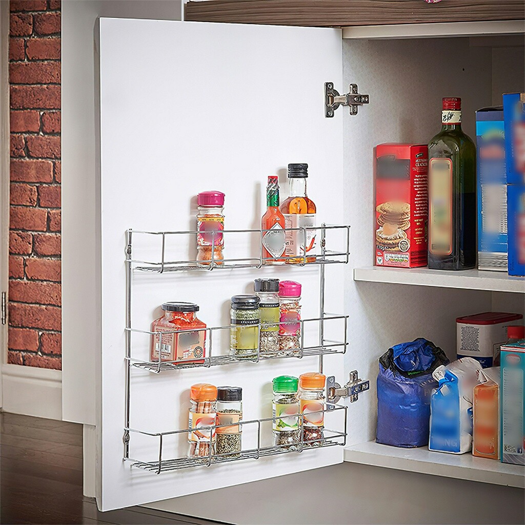 Gewürzregal Schrankregal Küchenregal Gewürzständer Wand Etagenregal 3