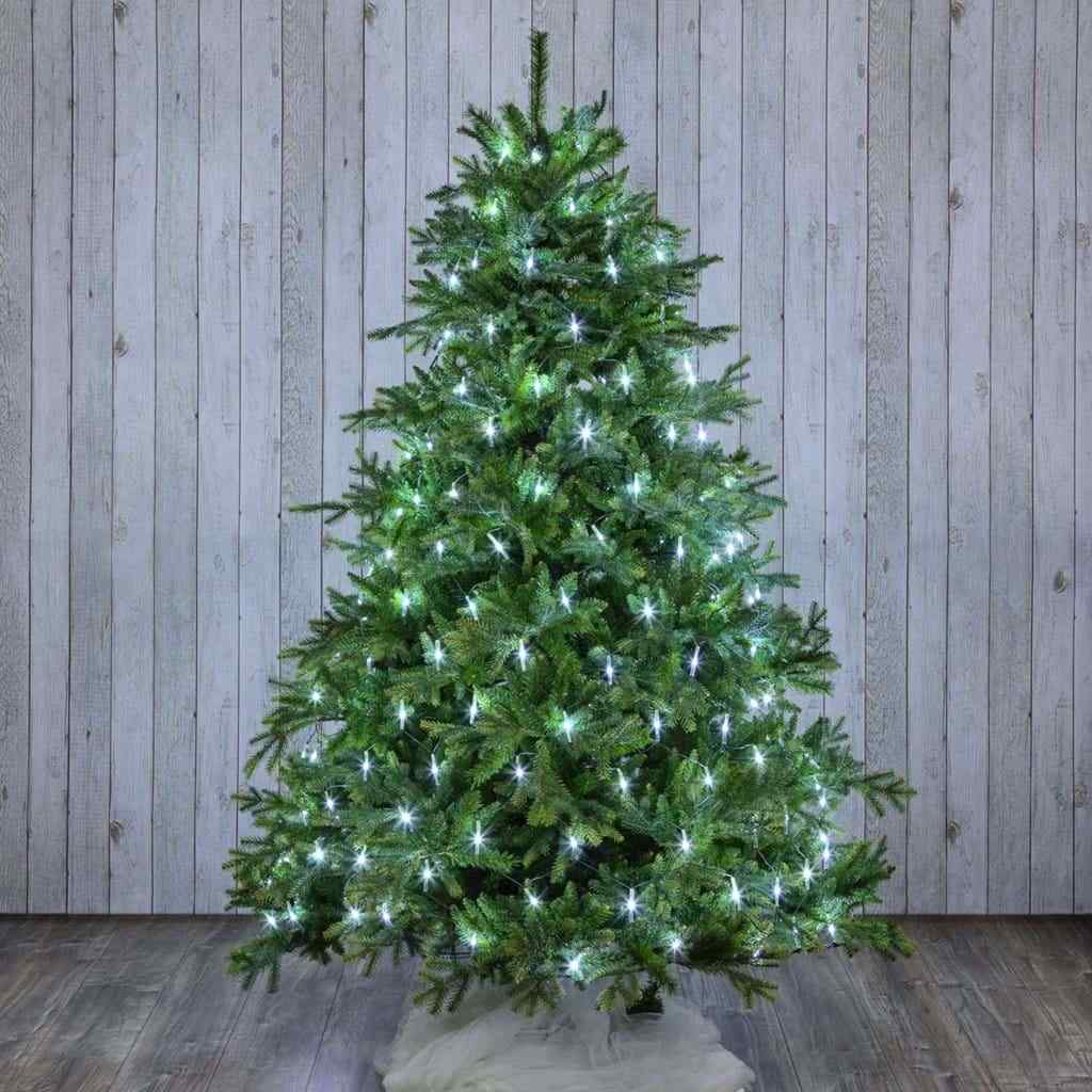 Mantello Rete Minilucciole Per Albero Di Natale 240 Luci Led Bianco Freddo dfh