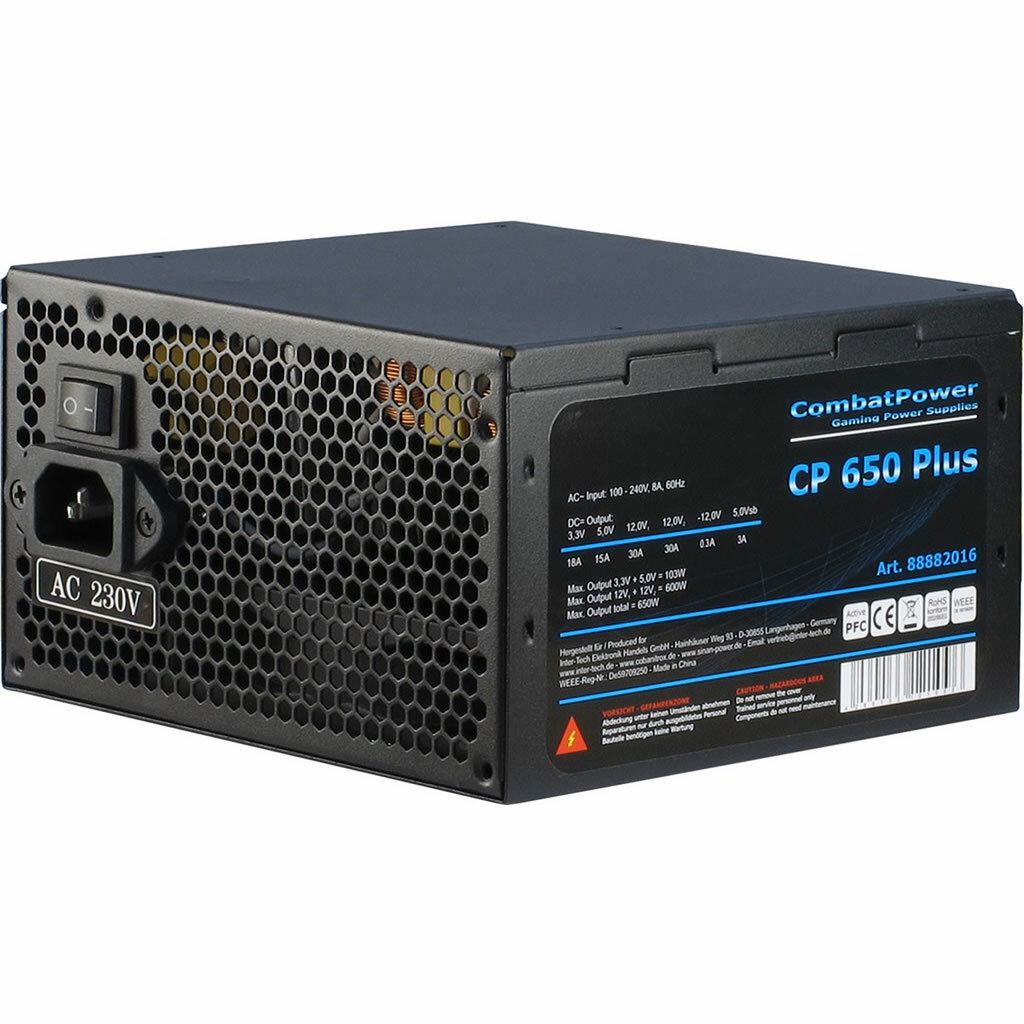 CP 650W Plus ATX PC Computer silent  Netzteil  650 Watt 4x Sata 1x PCIe