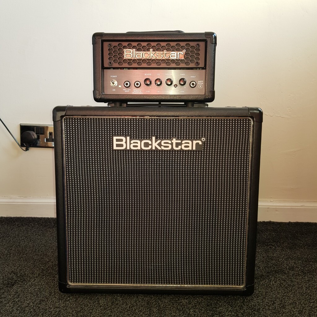 Blackstar HT1R Metal 1 watt valve amp with 12 inch speaker cab in