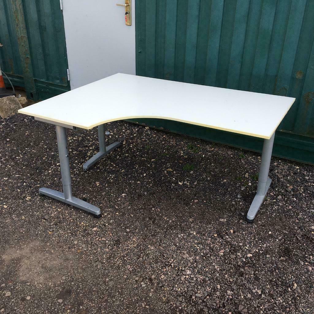 White ikea gallant 1600x1200 left hand home office corner desk table