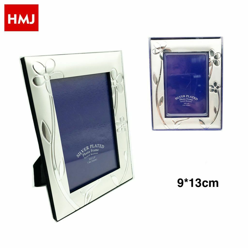 Cornice PortaFoto Porta Foto Fotografia 9x13cm Silver Effetto Satinato hmj