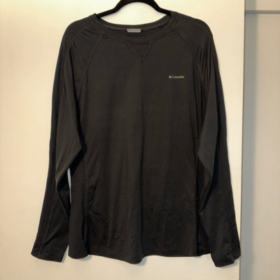 Columbia Women s Athletic Long Sleeve Shirt Solid Black XL EUC