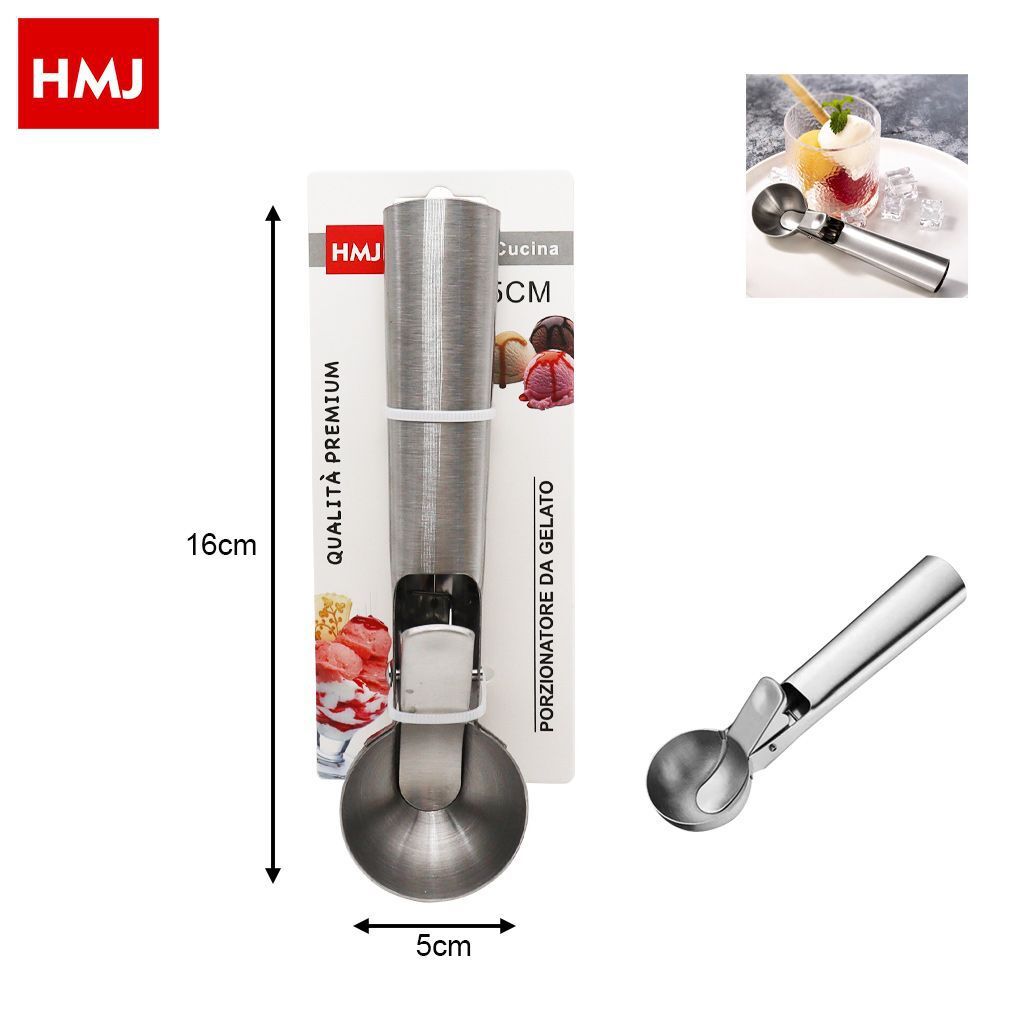 Paletta Dosatore Palline Gelato Porzionatore Cucchiaio Gelataio Cono Casa hmj