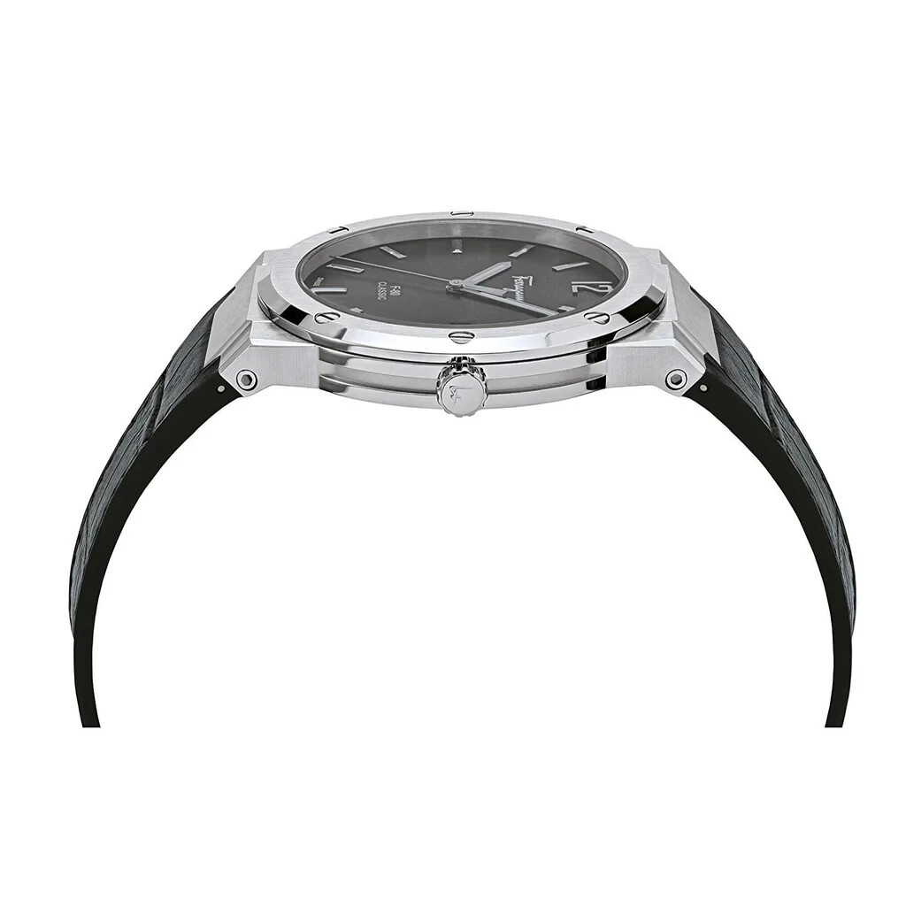 Pre-owned Ferragamo Salvatore  Watch Sfdt00219 F-80 Crocodile Pattern 41mm