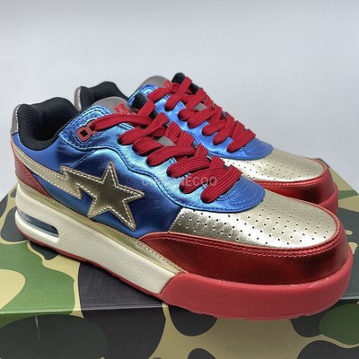 A BATHING APE WOMEN'S BAPE ROAD STA METALLIC NAVY US 6