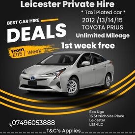 Leicester Private Hire / 1st week free / taxi rental / PCO car hire [ Leicester Office ]