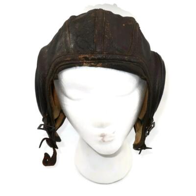 WWII Era Slote & Klein US Navy Pilot's Leather Flying Helmet