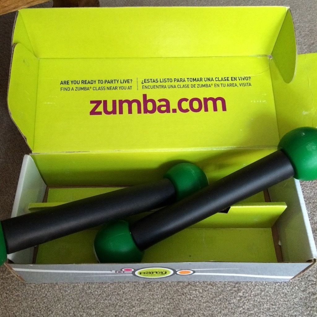 Zumba Fitness Work Out 1lb hand weights / dumbbells in original box. As