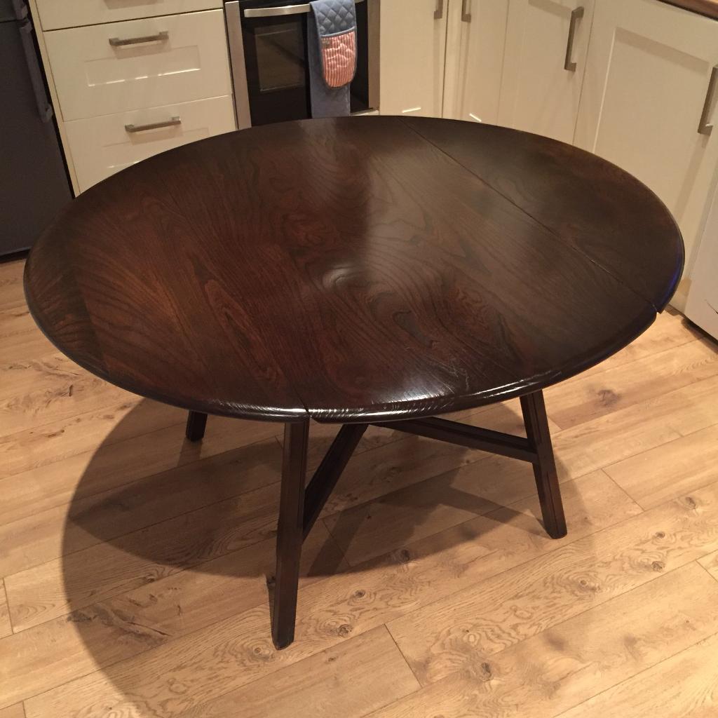 VINTAGE ERCOL ROUND DROP LEAF TABLE / MID CENTURY RETRO in Whitefield