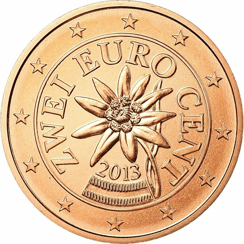 [#753786] Autriche, 2 Euro Cent, 2013, Fdc, Copper Plated Steel