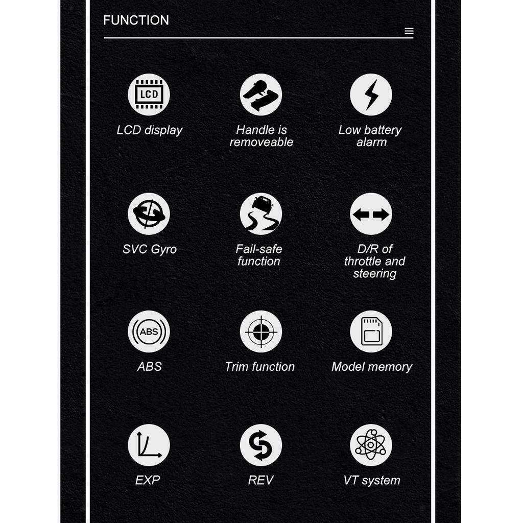 2.4Ghz 4CH Removeable Handle Waterproof Remote Controller Transmitter+Receiver