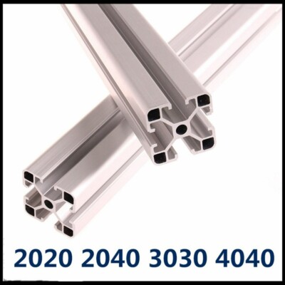 2/4/6/8X Aluminium Alu Profil Aluprofil 20x20 30x30 40x40  Profil kompatibel DE
