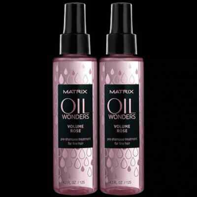 Pack of 2 Matrix Oil Wonders Volume Rose Pre-Shampoo Treatment 4.2 oz